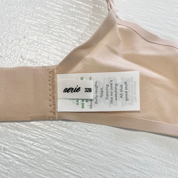New Aerie SMOOTHEZ Mesh Unlined Underwire Balconette Bra Sands Size 32B - Picture 15 of 16